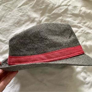 Fedora Hat In Grey and Pink